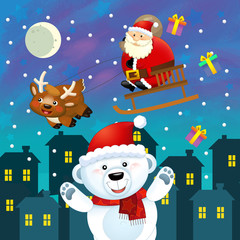 Funny christmas illustration