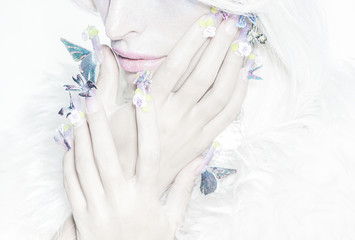 sexy female fashion model posing