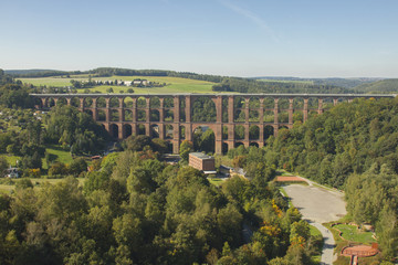 Fototapeta premium Aeriel view to Goltzsch Viaduct