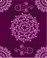 ..Ornament purple abstract