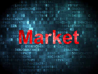 Business concept: Market on digital background