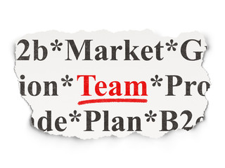Business concept: Team on Paper background
