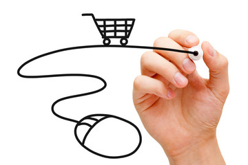 Online Shopping Computer Mouse Concept