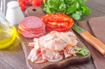 salami and bacon