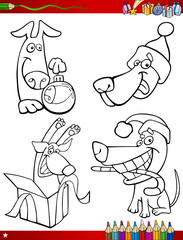 cartoon christmas themes coloring page