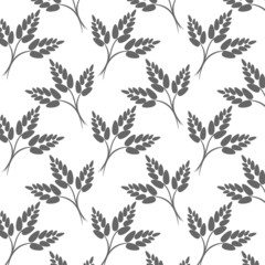 Seamless vector pattern with wheat ears