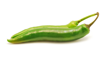 Green pepper isolated on white background