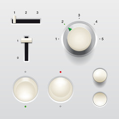 Set of switch web buttons