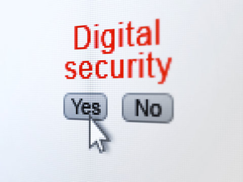 Privacy concept: Digital Security on digital computer screen