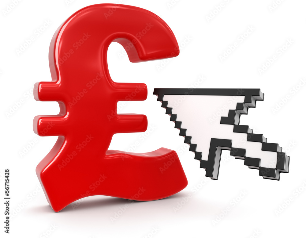 Poster cursor and pound sign (clipping path included)
