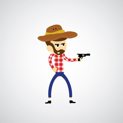 Cowboy vector cartoon