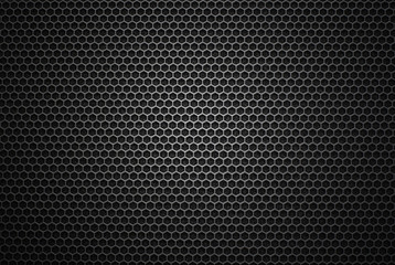 Black iron speaker grill texture. Industrial background