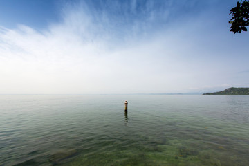 Fototapeta na wymiar View of Lake Garda in Italy