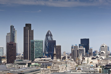 Obraz premium Financial District and Downtown, Londyn, Wielka Brytania
