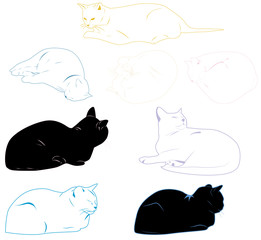 Set of cats