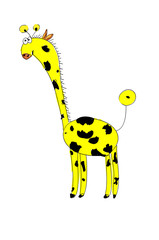 soft toys - baby giraffe. vector