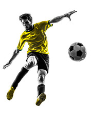 brazilian soccer football player young man silhouette