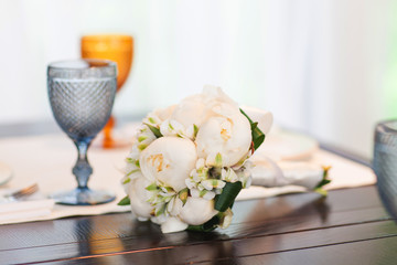Wedding bouquet, flowers, peonies, beautiful bouquet