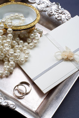 Wedding invitation- baroque style, still life.