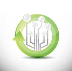 circuits under work. illustration