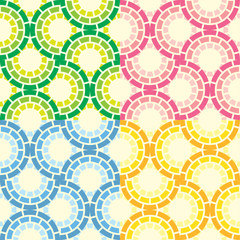 circle mosaic pattern for making seamless wallpaper