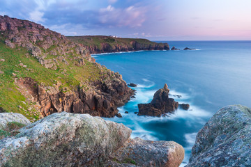 Rock formation known Irish Lady Sennen Cove 