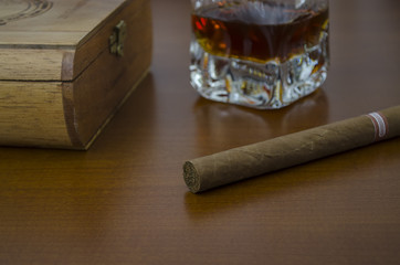 cigar boxes and whiskey