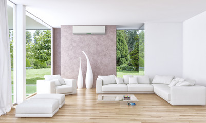 Interno con aria condizionata