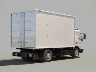 White commercial delivery truck