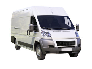 White commercial delivery van