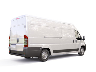 White commercial delivery van