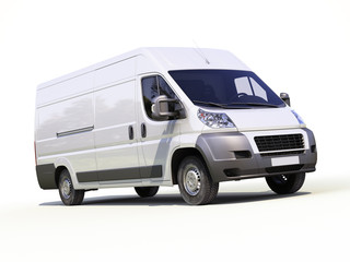 White commercial delivery van