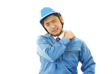 肩こりの作業員