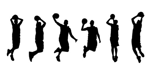 basketball player silhouettes