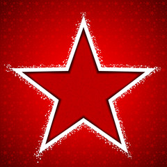 Abstract Red Christmas Star Snowflake