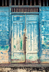 aged door in Nicaragua village