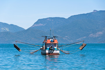 Fisherman Boat near Ilha Grande Island in Brazil