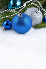 Christmas balls and garland