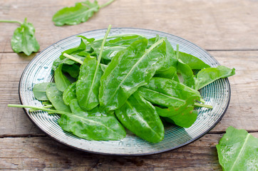 Fresh spinach in a bowl