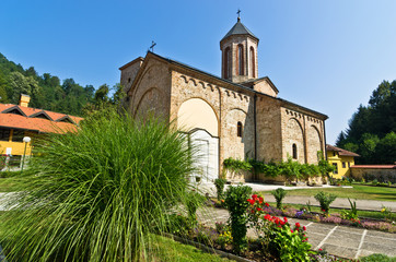 Fototapeta na wymiar A view of Rača monastery established in 13. century