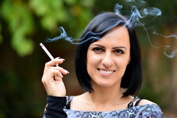 Smoking woman