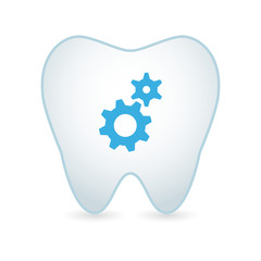 Tooth illustration with icon