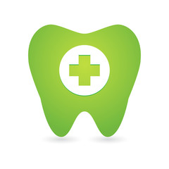 Tooth illustration with icon