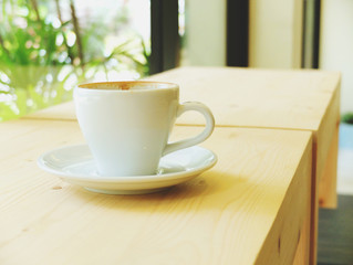 a cup of coffee at coffee shop