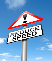 Reduce speed concept.