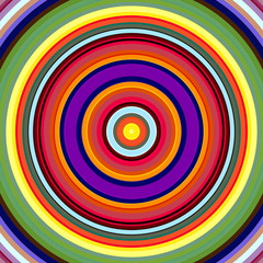 Vibrant bold color circles pattern illustration.