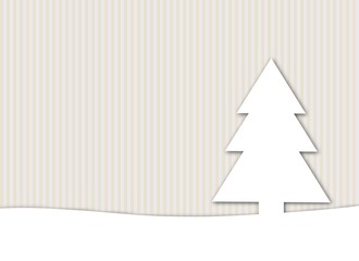 Obraz premium Schlichte Weihnachtskarte mit Tannenbaum und Platz für Text