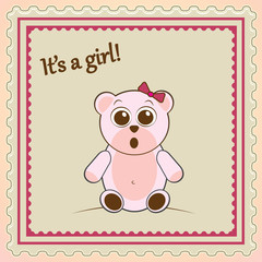 Baby Girl Postage Stamp