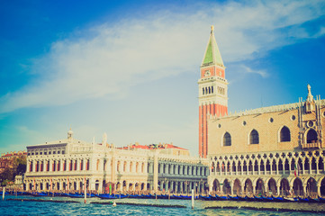Naklejka premium San Marco in Venice retro look
