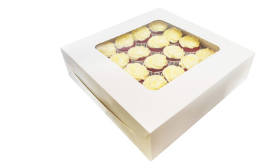 Red Velvet Cupcakes In Delivery Box